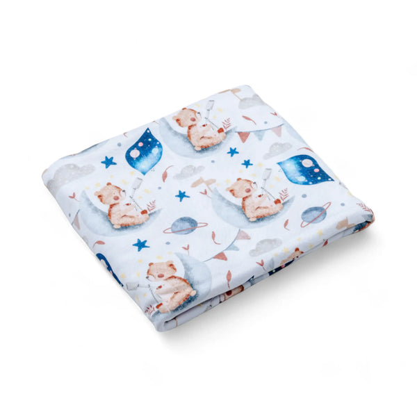 Premium Cotton Double Layer Blanket - Bear on the Moon