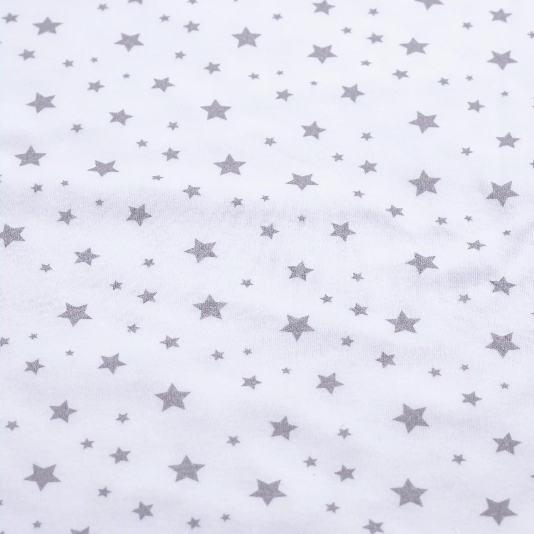 Premium Cotton Double Layer Blanket - Gray Stars on a White Background