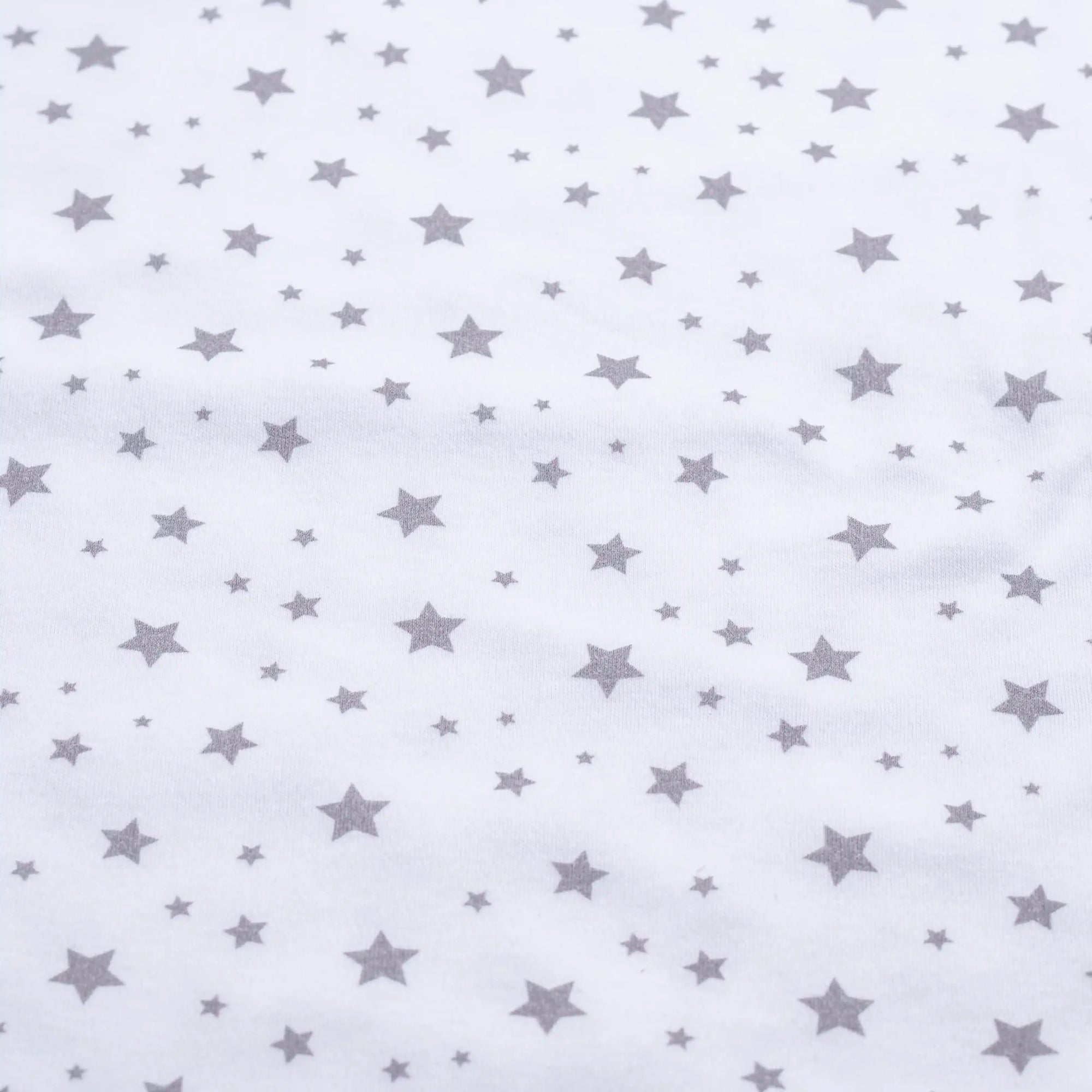 Premium Cotton Double Layer Blanket - Gray Stars on a White Background