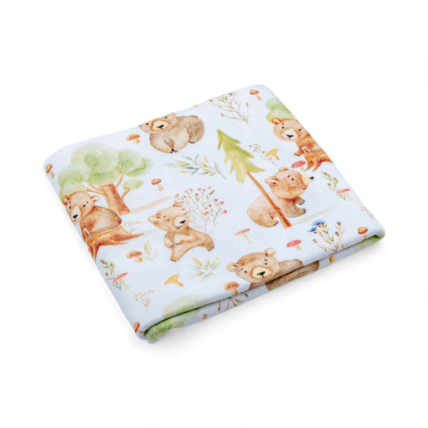 Premium Cotton Double Layer Blanket - Bear in the Forest
