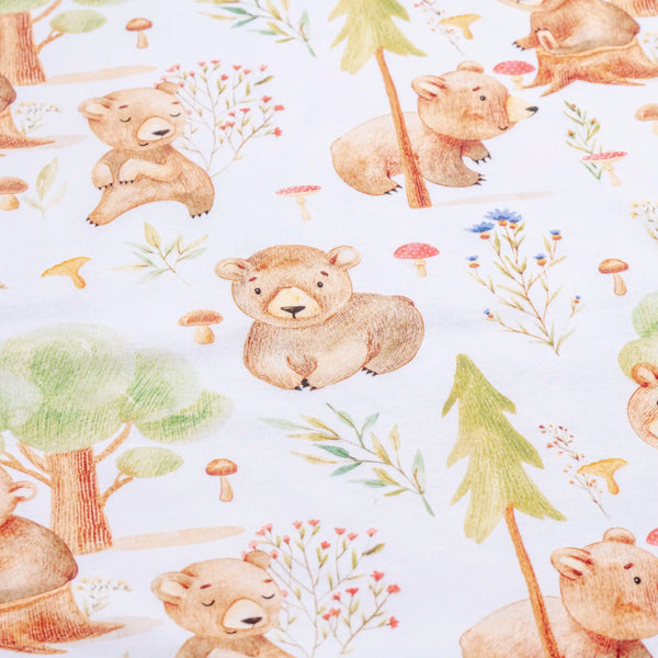 Premium Cotton Double Layer Blanket - Bear in the Forest