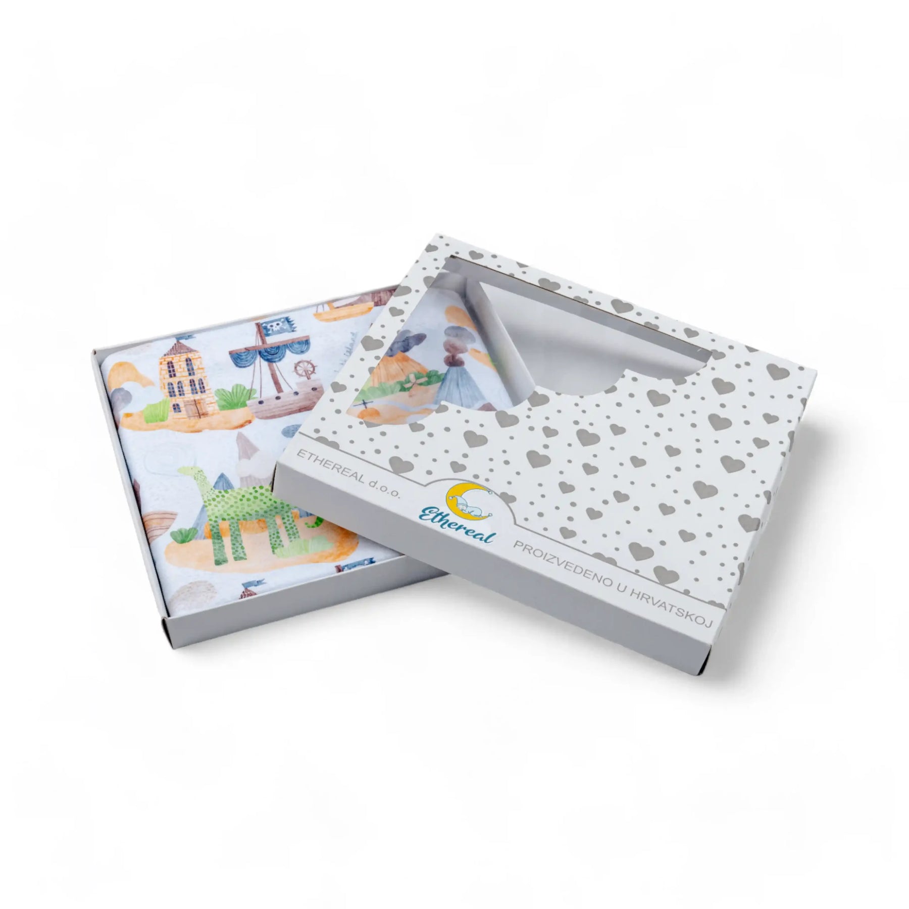 Premium Cotton Double Layer Blanket - Pirate and Dino