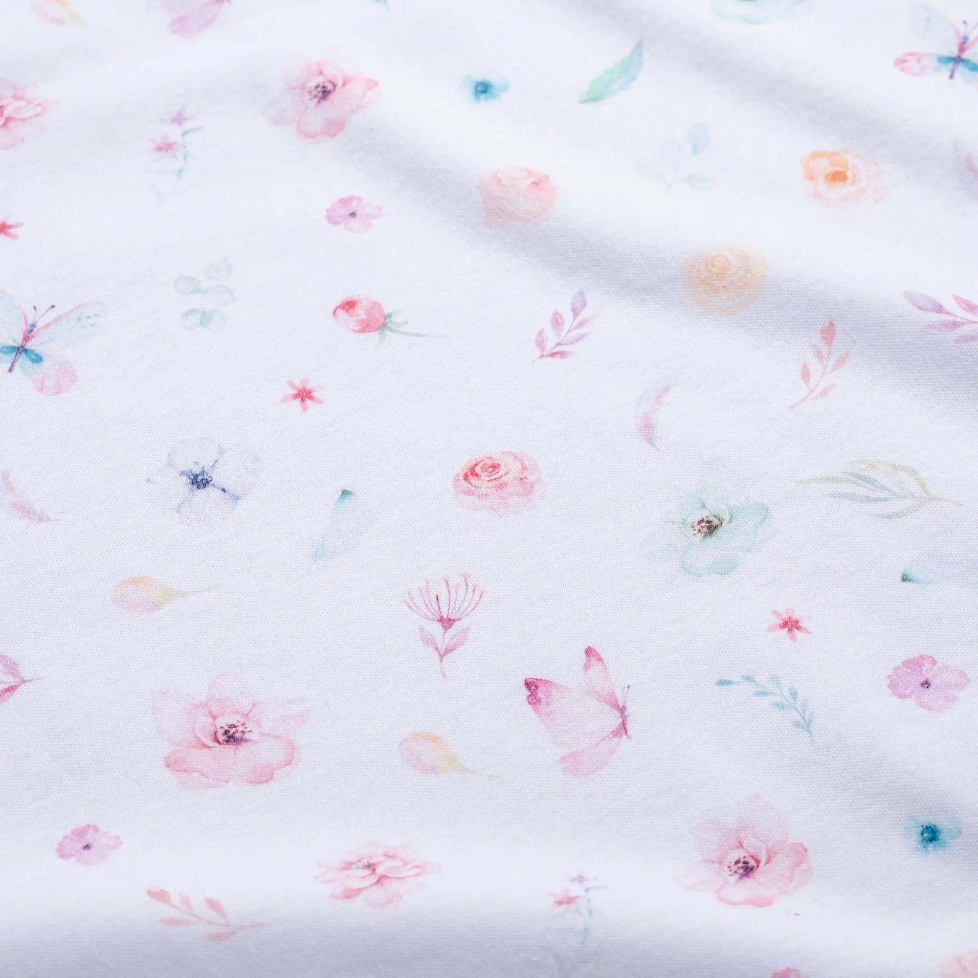 Premium Cotton Double Layer Blanket - Butterflies and Flowers