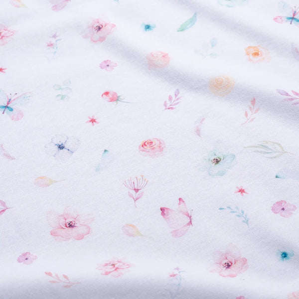 Premium Cotton Double Layer Blanket - Butterflies and Flowers