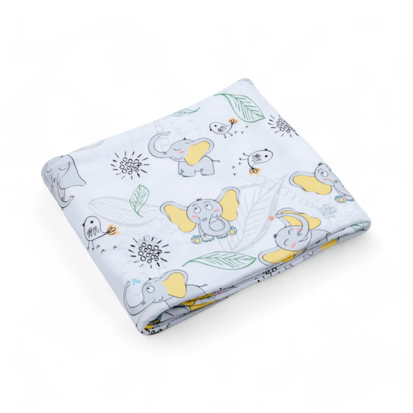 Premium Cotton Double Layer Blanket - Elephant