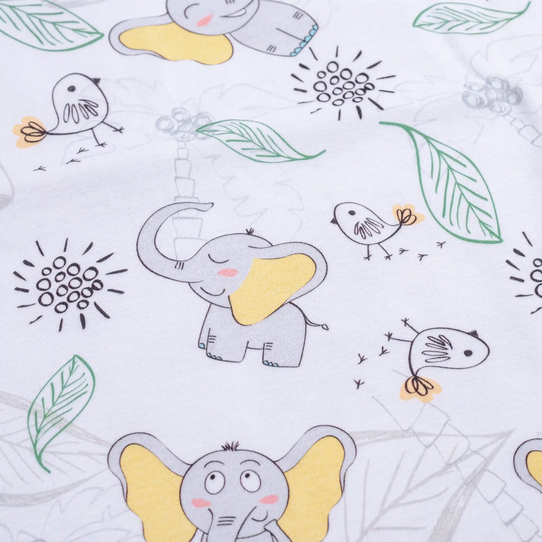 Premium Cotton Double Layer Blanket - Elephant