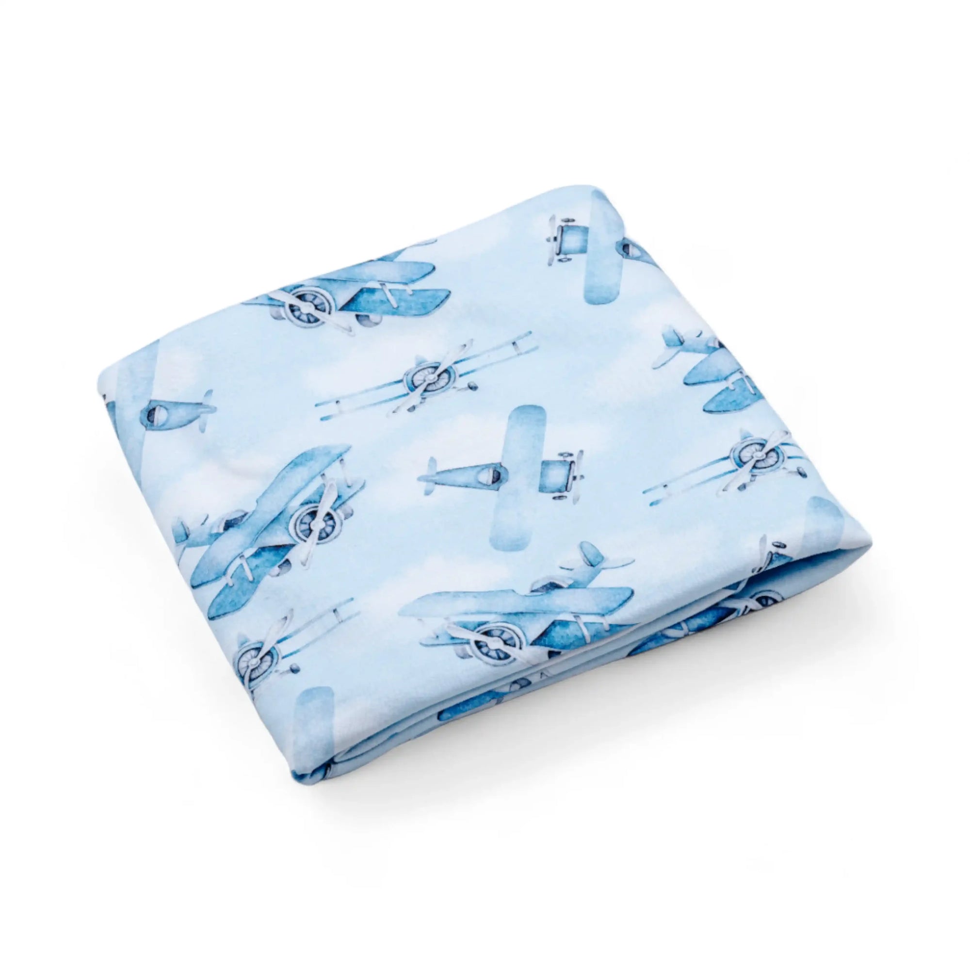Premium Cotton Double Layer Blanket - Blue Planes