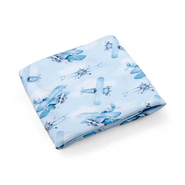 Premium Cotton Double Layer Blanket - Blue Planes