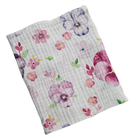 Children's Premium Muslin Tetra Diaper 65x65cm - Flowers