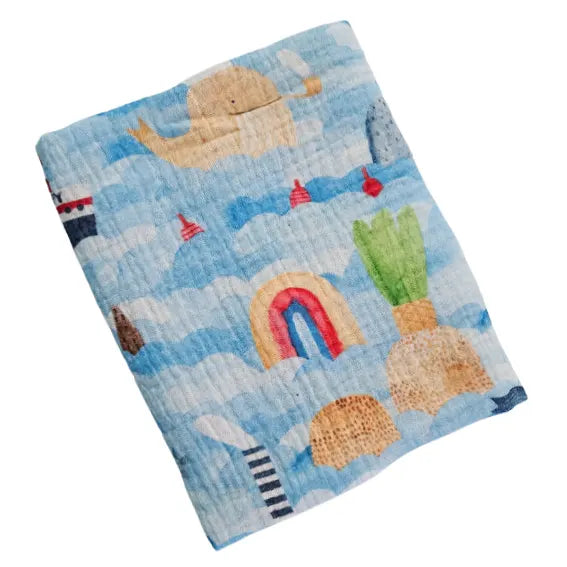 Children's Premium Muslin Tetra Diaper 65x65cm - Sea
