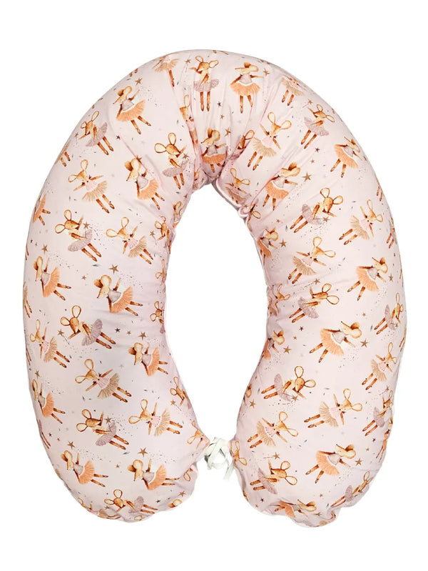 Nursing Pillow with Cotton Cover 170cm - Mouse Fairy + Pink Plush