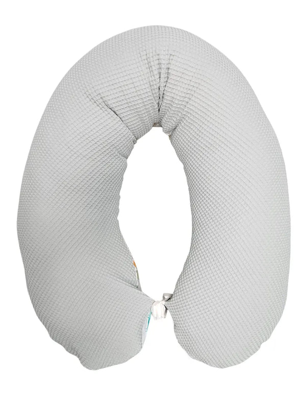 Nursing Pillow with Cotton Cover 170cm - Safari + Waffle