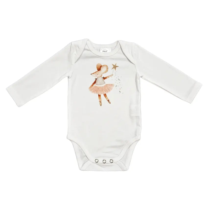 Long Sleeve Bodysuit - Mouse Villa