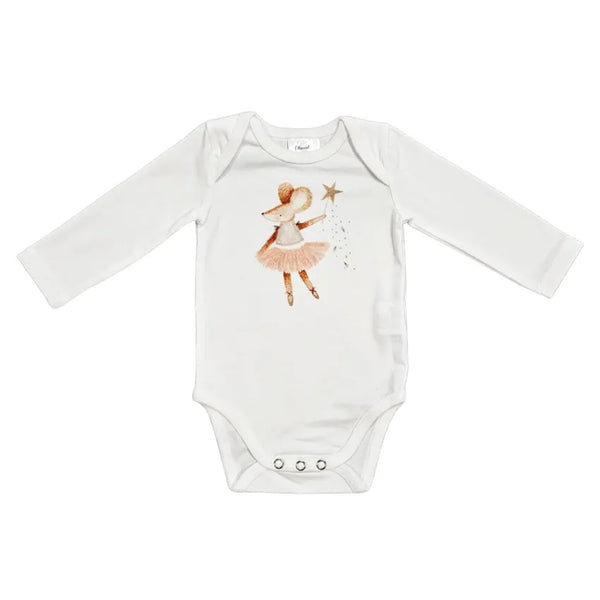 Long Sleeve Bodysuit - Mouse Villa