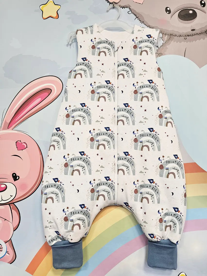 Cotton Sleeping Bag with Legs - Dream Big Rainbow