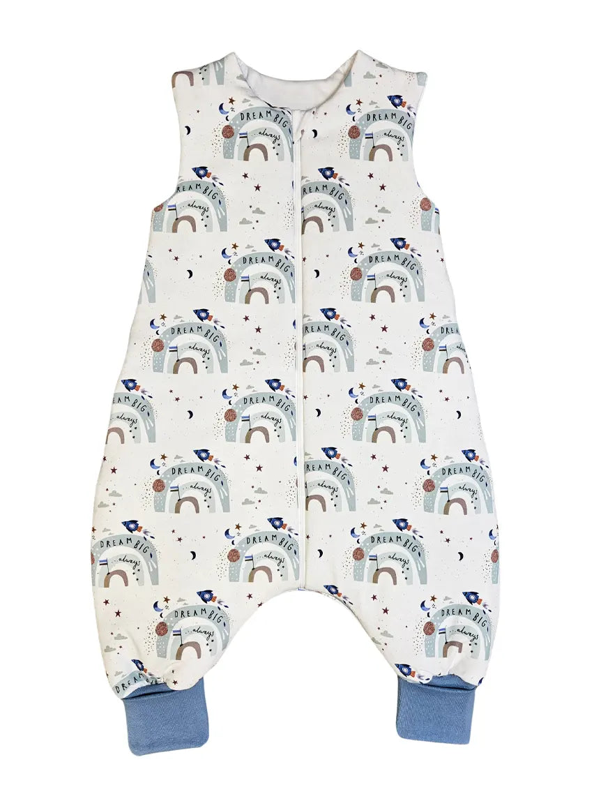 Cotton Sleeping Bag with Legs - Dream Big Rainbow