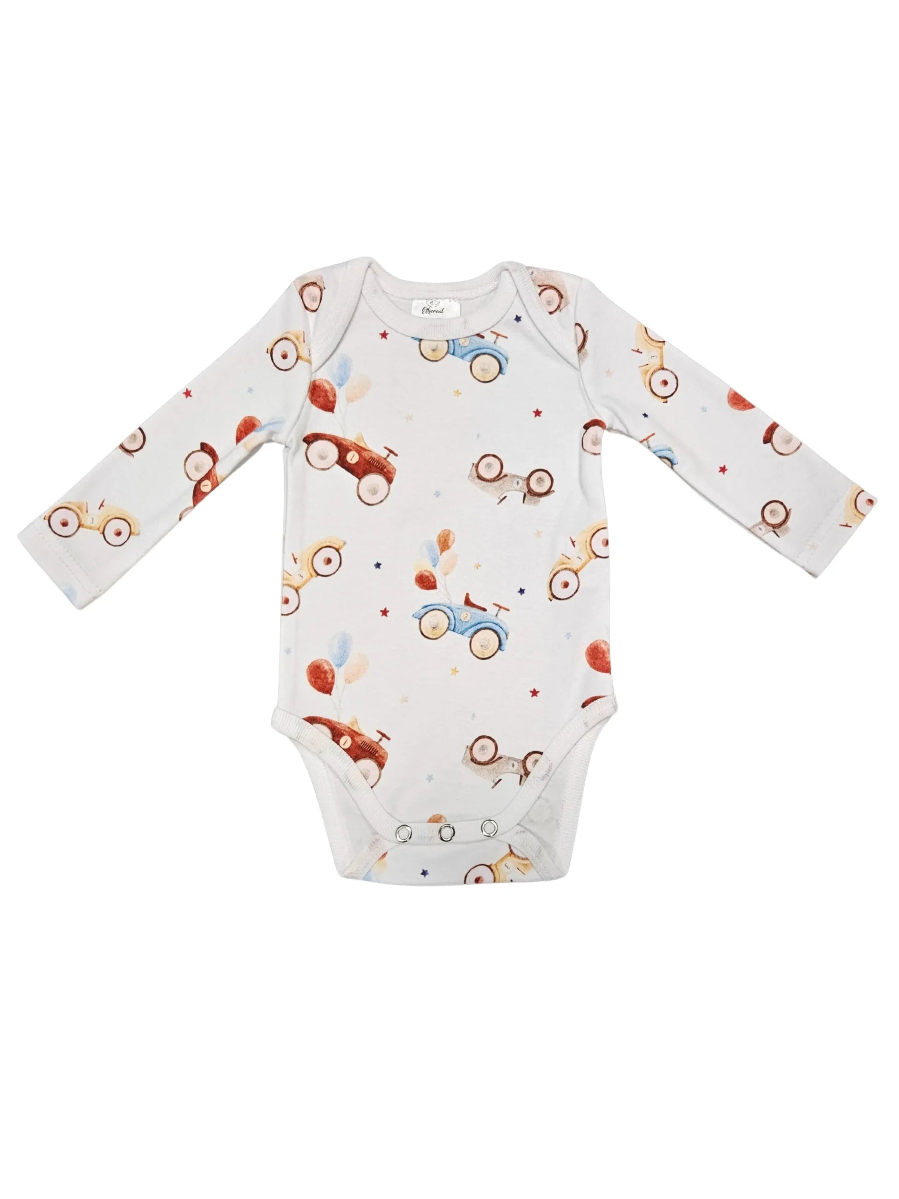 Long Sleeve Bodysuit - Retro Vehicles