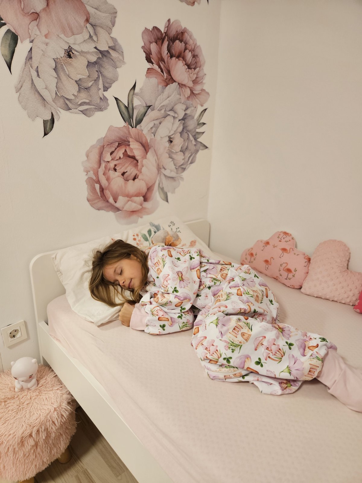 Thick Cotton Sleeping Bag with Legs, Sleeves, and Filling - Lilac Forest Fairy