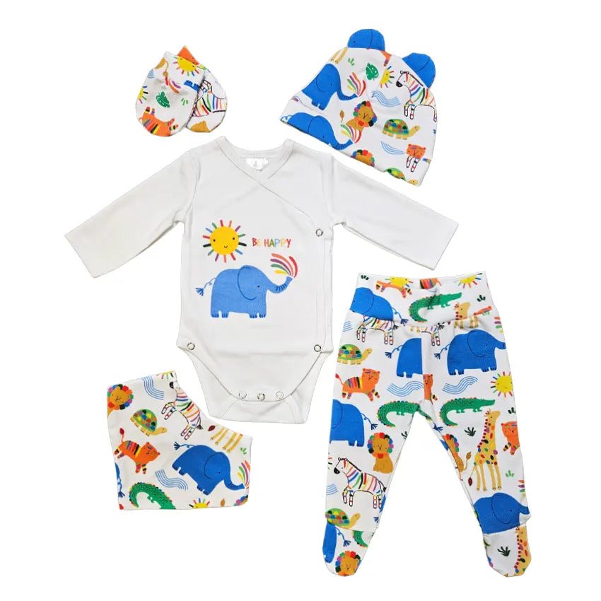 4-piece newborn set - Safari