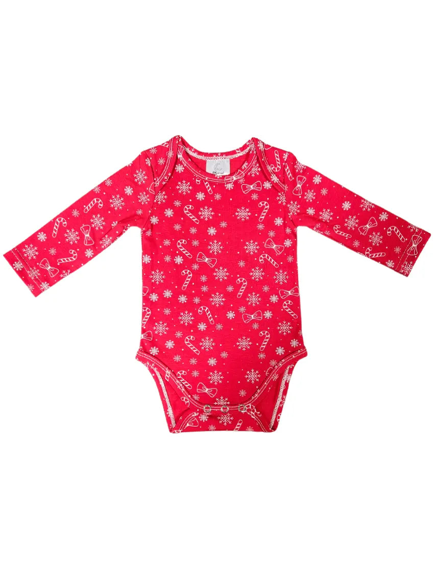 Long Sleeve Bodysuit - Snowflakes