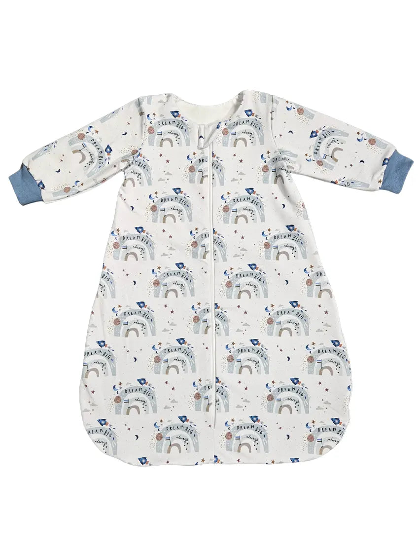 Cotton Sleeping Bag with Sleeves - Dream Big Rainbow