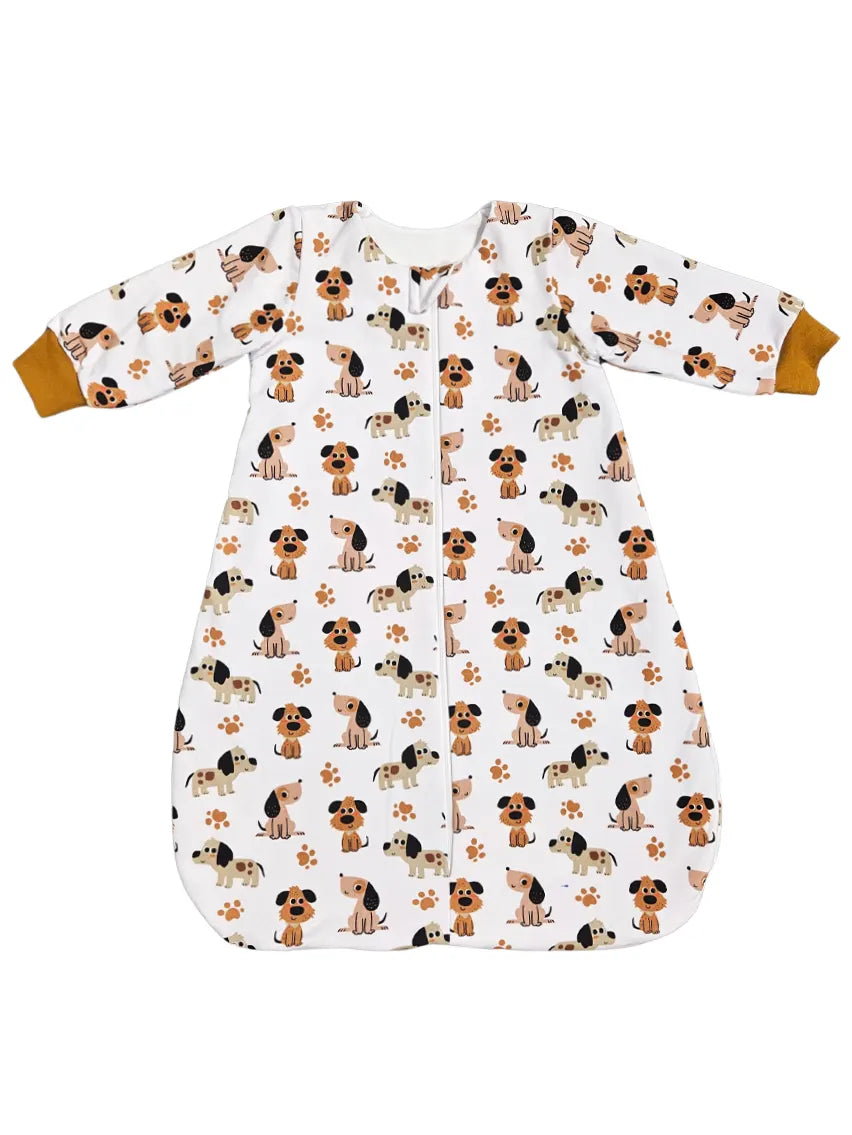 Cotton Sleeping Bag with Sleeves - Cute Dogs