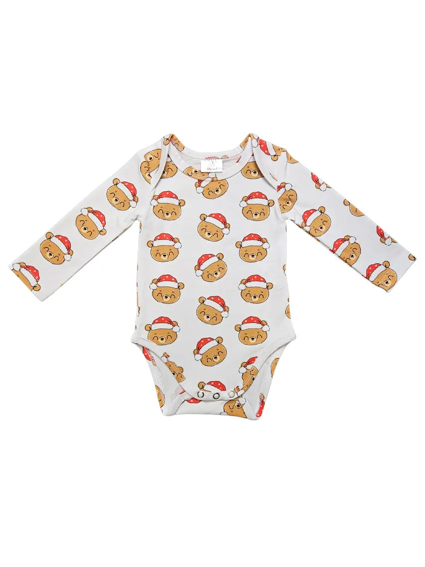Long Sleeve Bodysuit - Christmas Bear