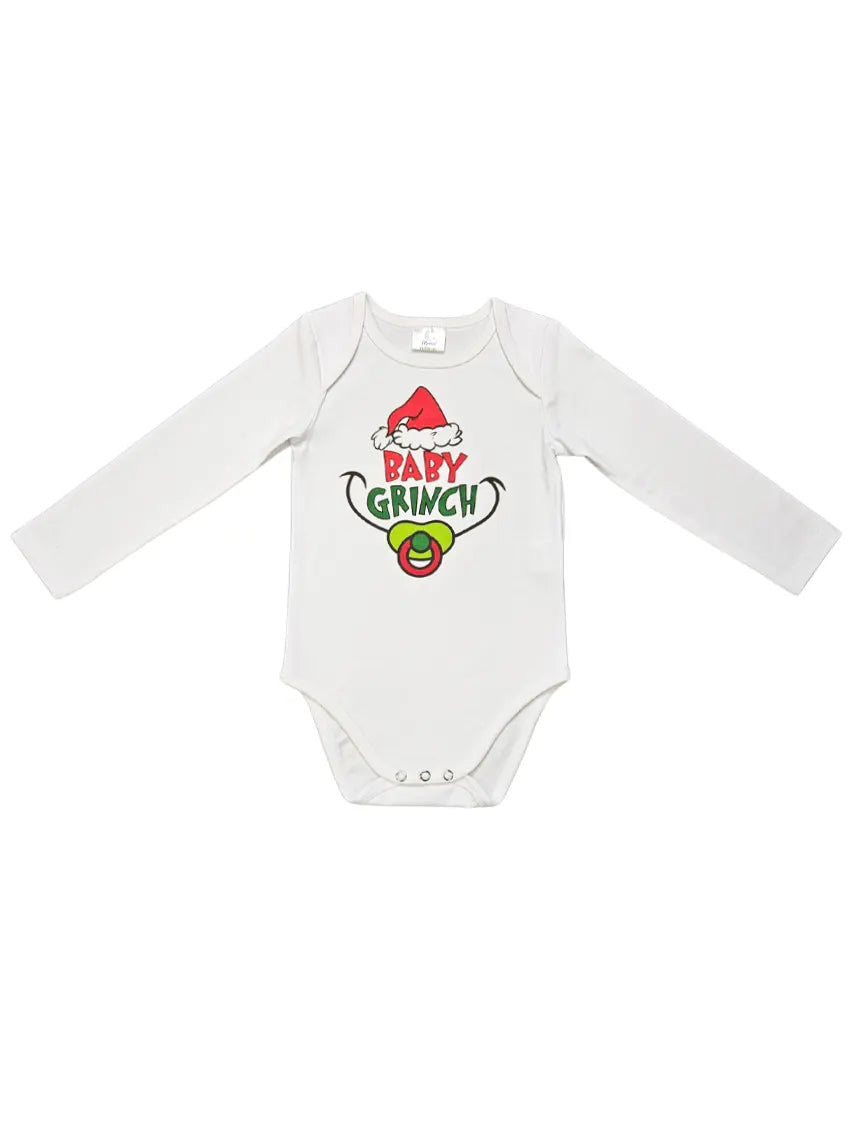Long Sleeve Bodysuit - Baby Grinch