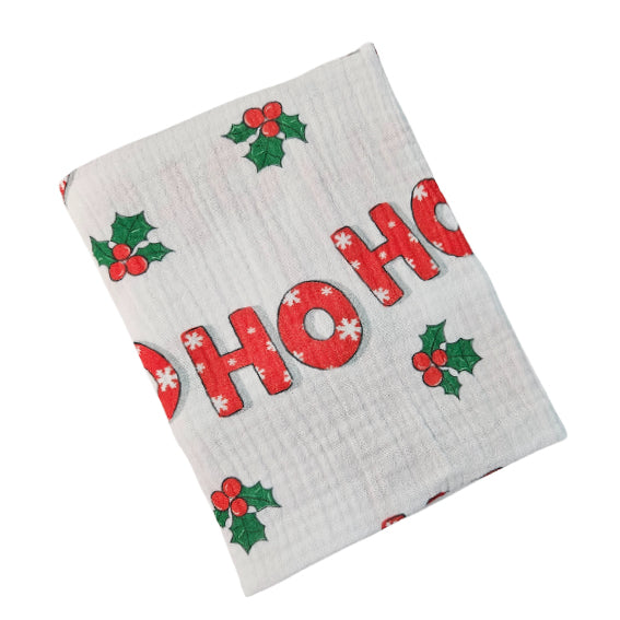 Premium muslin tetra diaper 65x65cm - HO HO HO