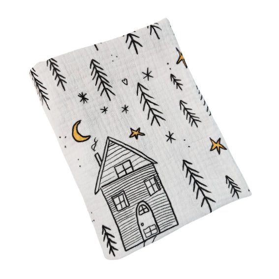 Premium muslin tetra diaper 65x65cm - Christmas idyll