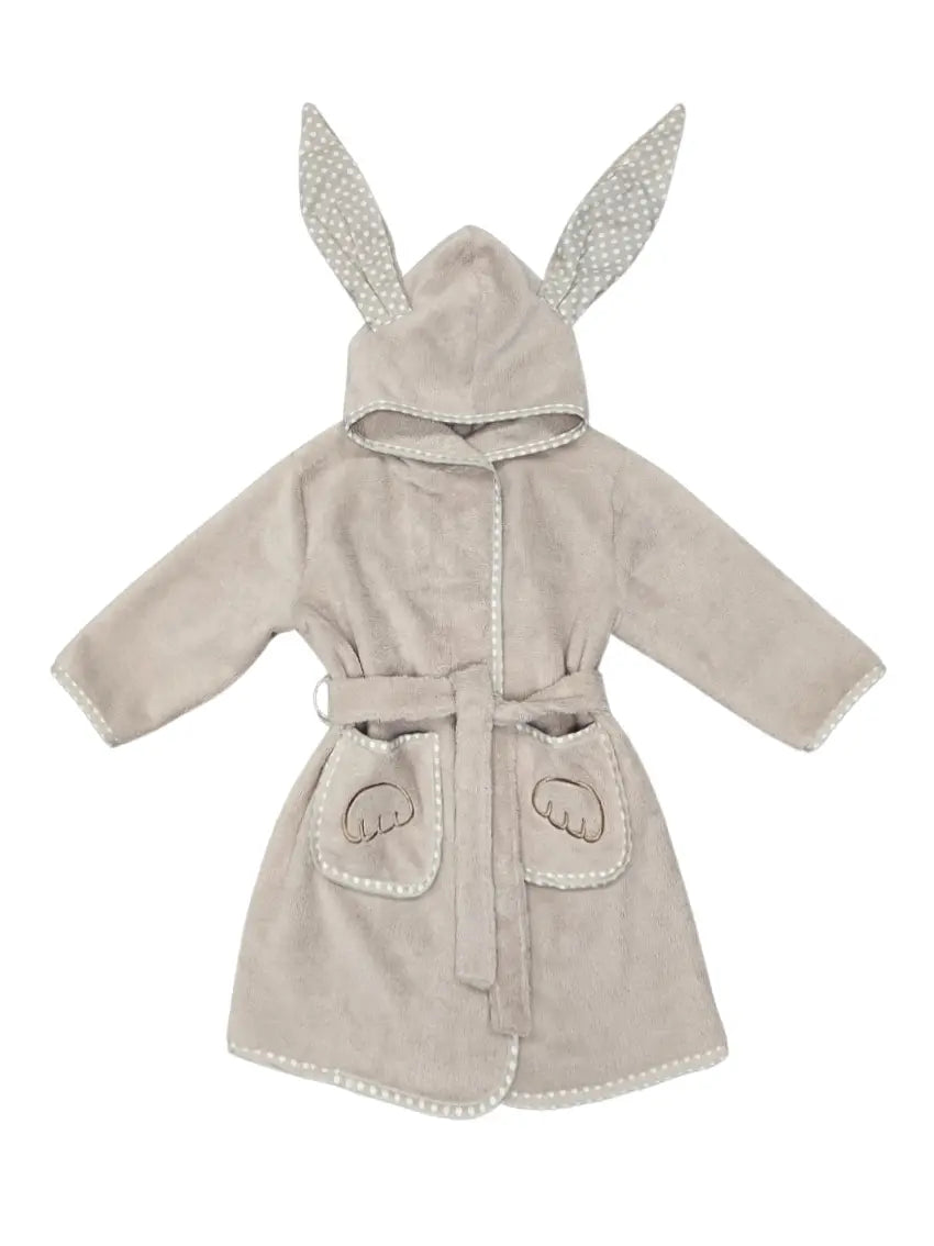 Bamboo Bathrobe - Embroidered - Brown