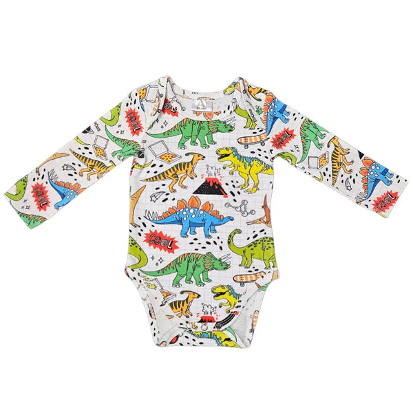 Long Sleeve Bodysuit - Dinosaurs