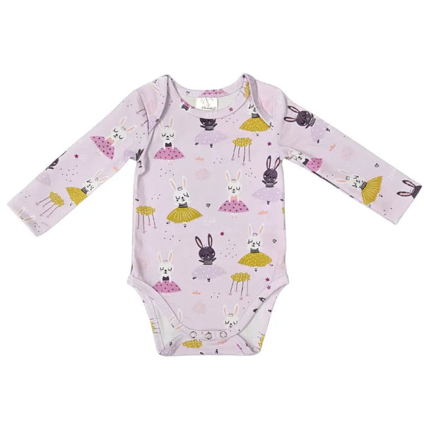 Long Sleeve Bodysuit - Lilac Bunny