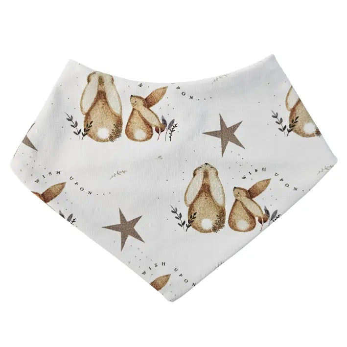 Bib scarf - bunnies and stars