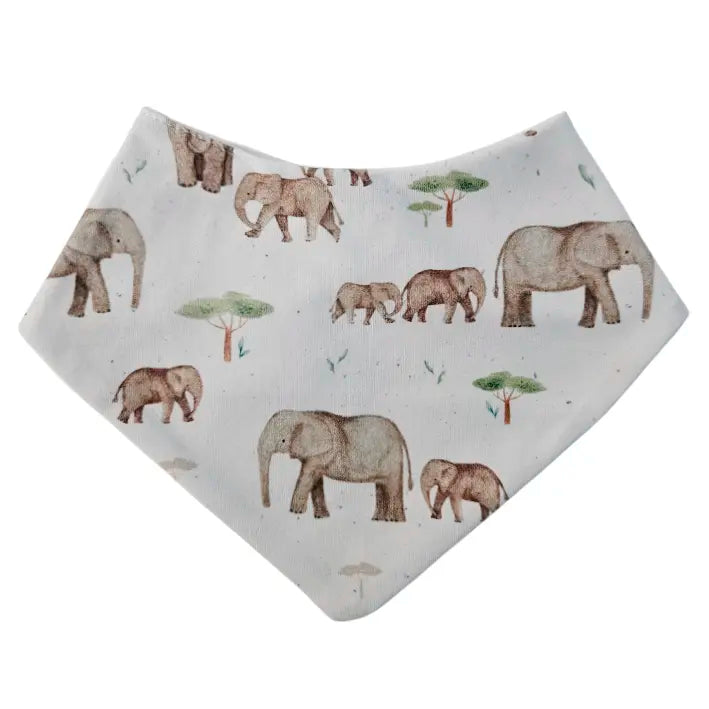Bib scarf - Mama and baby elephant