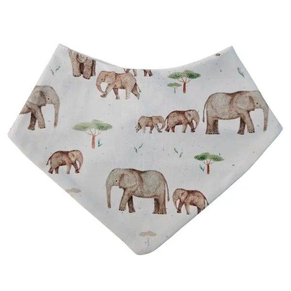 Bib scarf - Mama and baby elephant