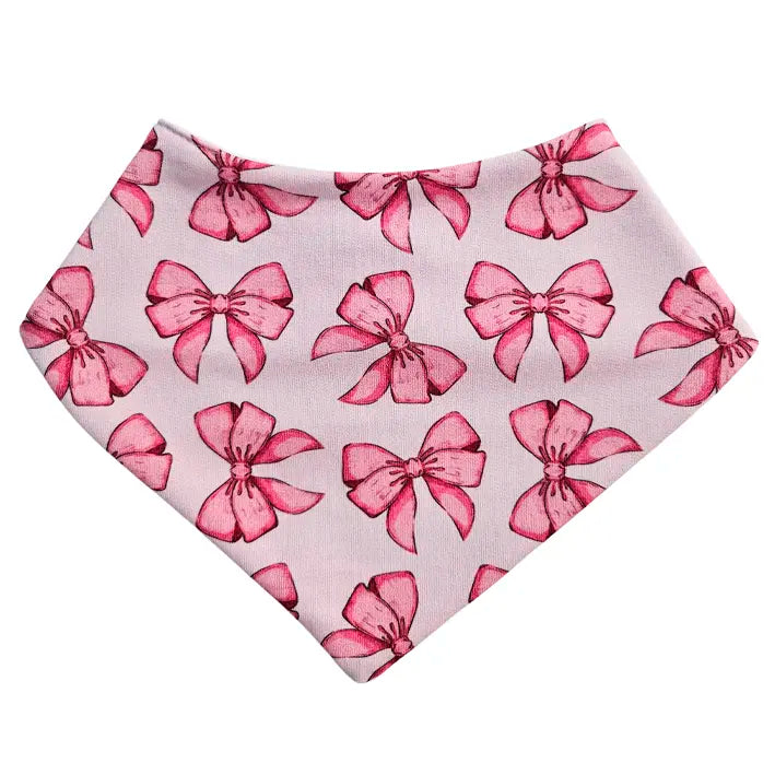 Bandana Bib - Pink Bows