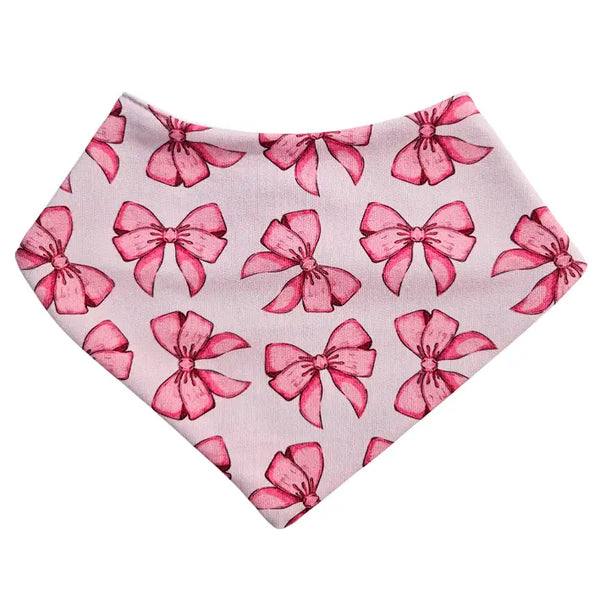 Bandana Bib - Pink Bows