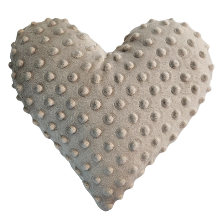 Minky decorative heart pillow - Beige