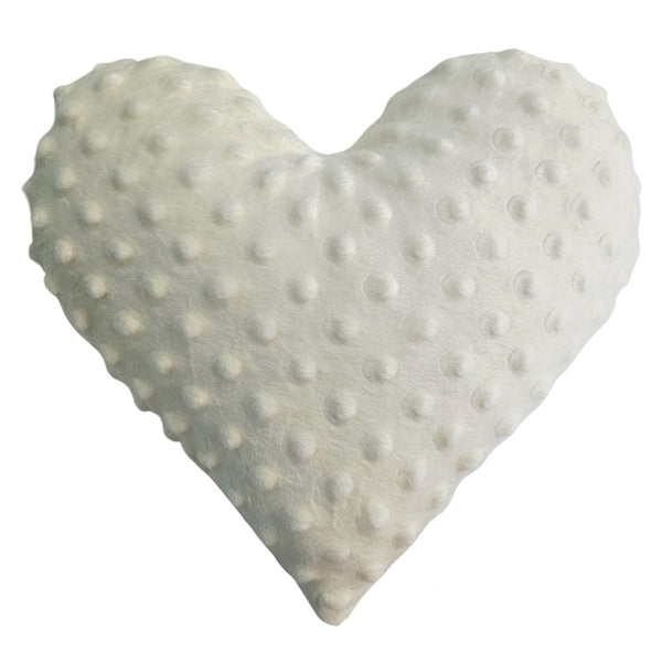 Minky decorative cushion heart - Ivory