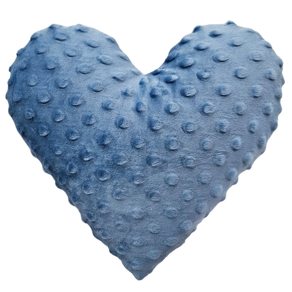 Minky decorative heart cushion - Jeans blue
