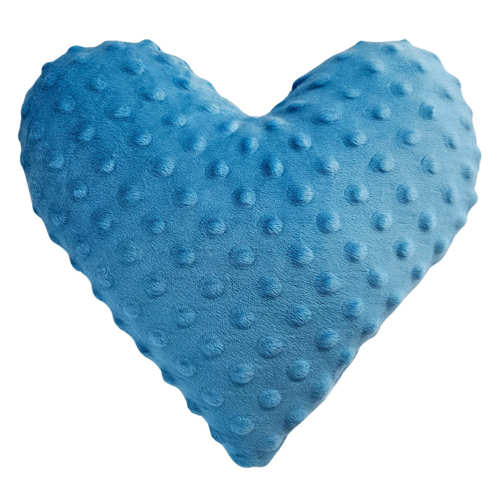 Minky Decorative Heart Pillow - Royal Blue