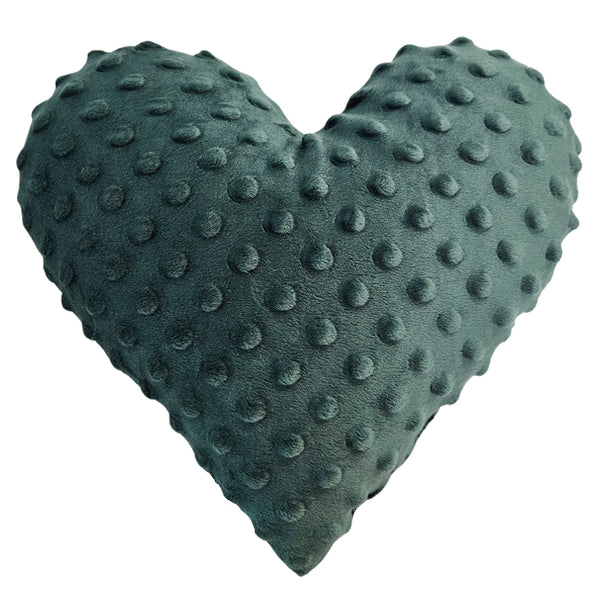 Minky decorative cushion heart - Rosemary green