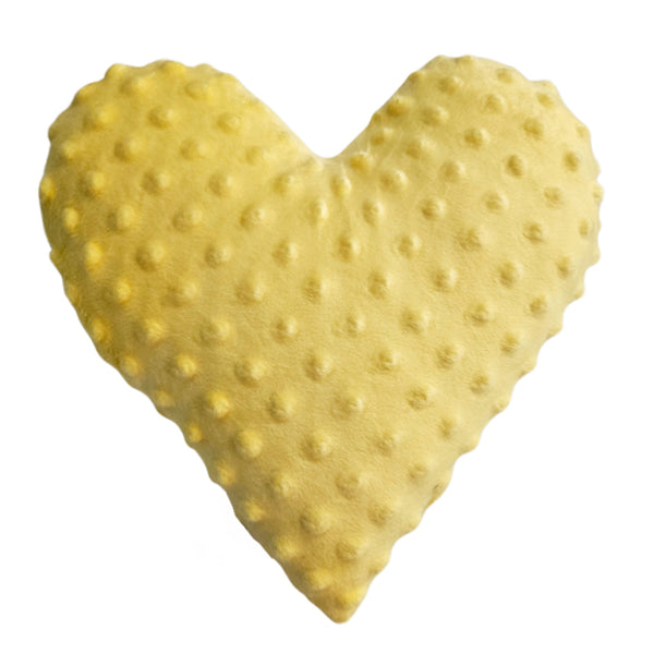 Minky decorative cushion heart - Yellow