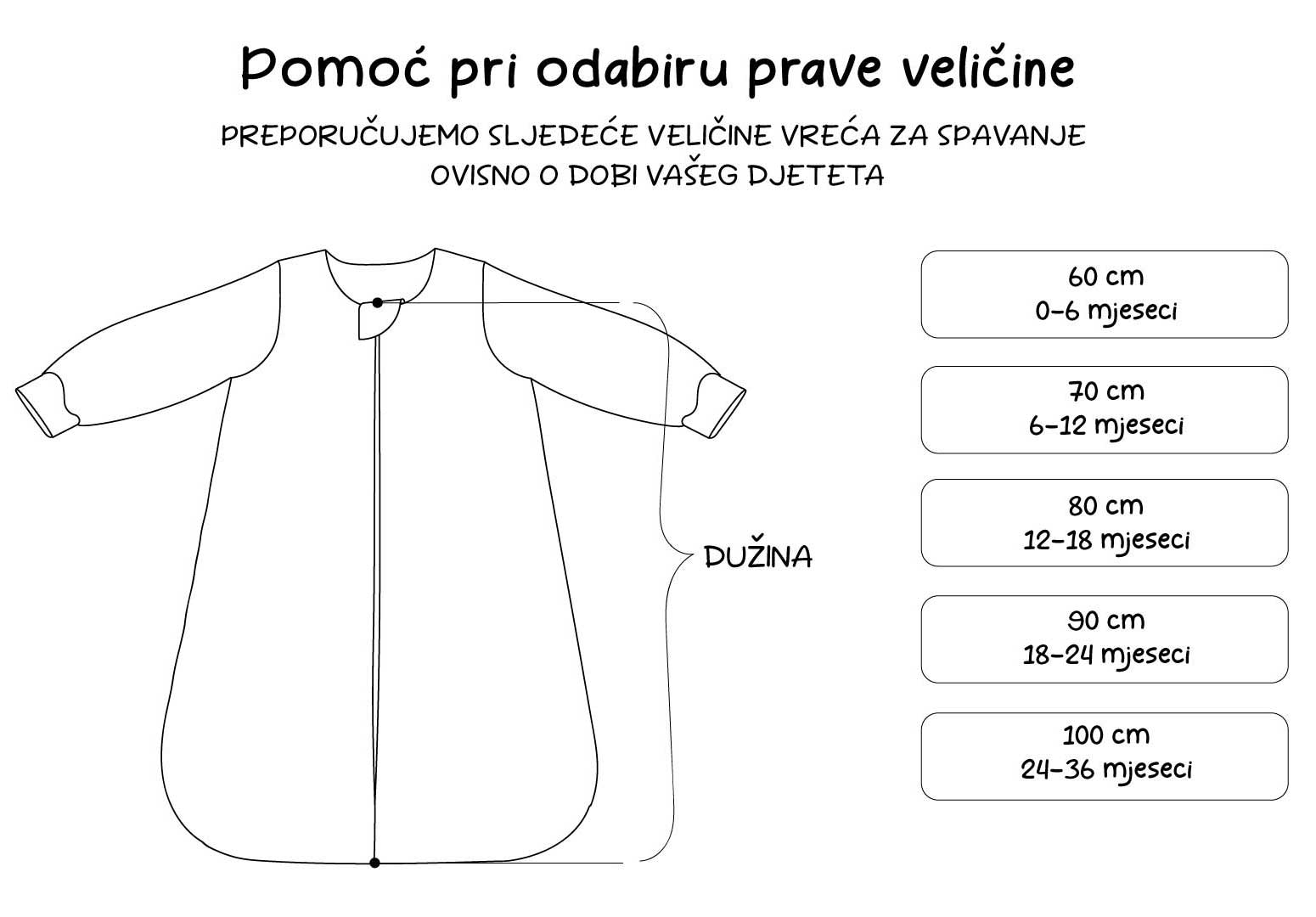Pamučna vreća za spavanje s rukavima - Pink bows