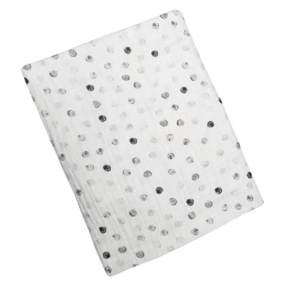 Children's Premium Muslin Tetra Diaper 65x65cm - Grey dots