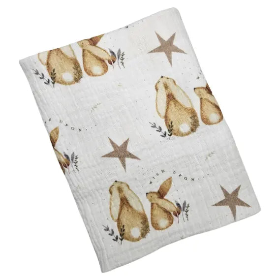 Children's Premium Muslin Tetra Diaper 65x65cm - Bunny and the Star