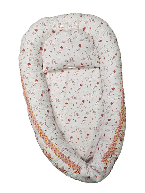 Gnijezdo za bebe - Dvostrano - Mousie ballerina and rose stars