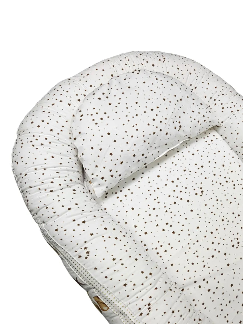 Baby Nest - Double-Sided - Bunny and Brown Stars