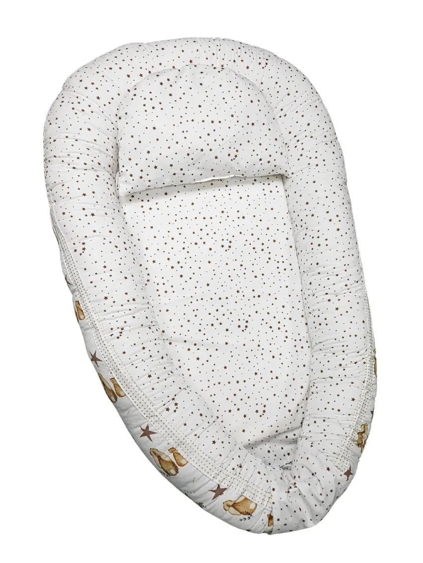 Baby Nest - Double-Sided - Bunny and Brown Stars